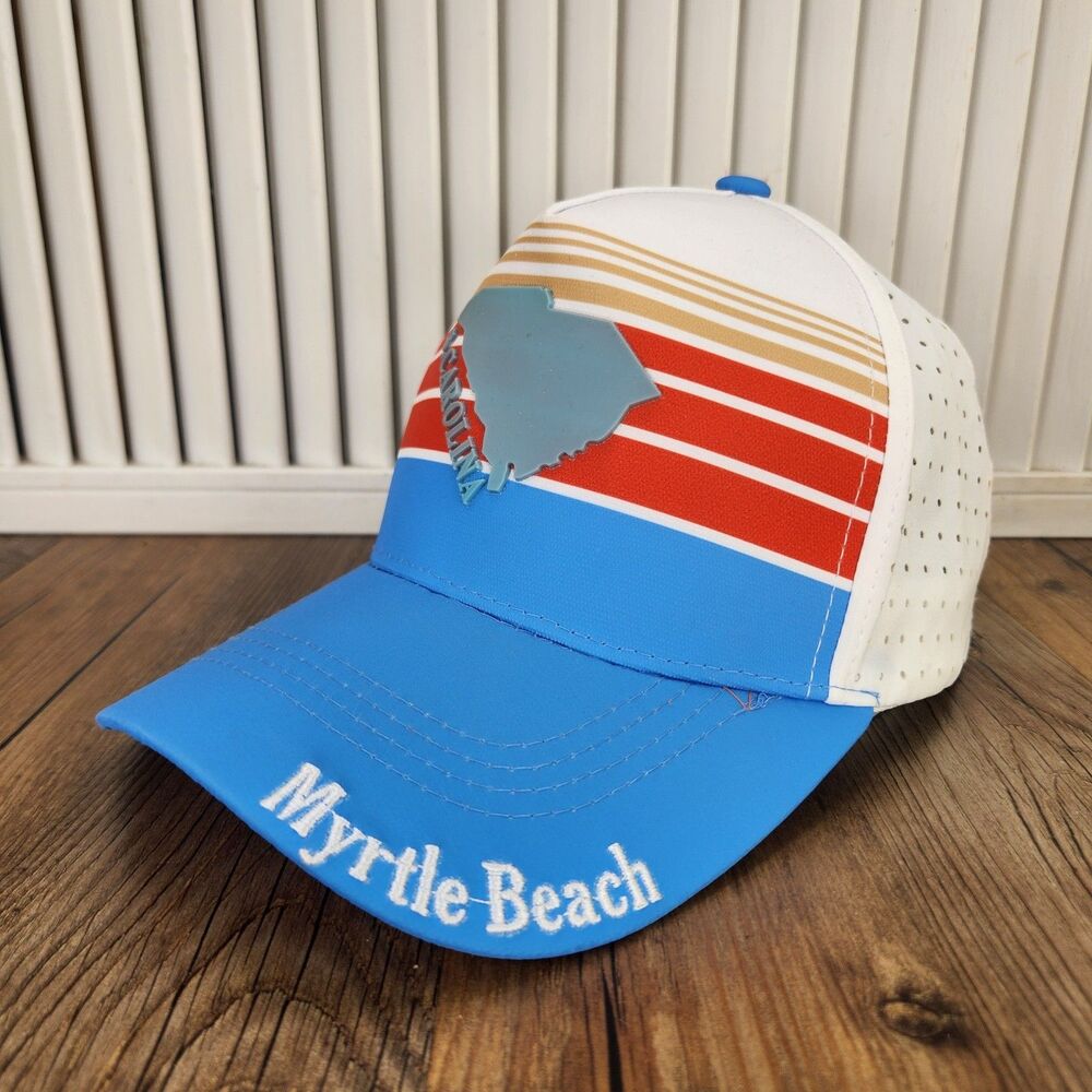 Mahi Surf Co Myrtle Beach South Carolina Coastal Snapback Hat Performance Knit